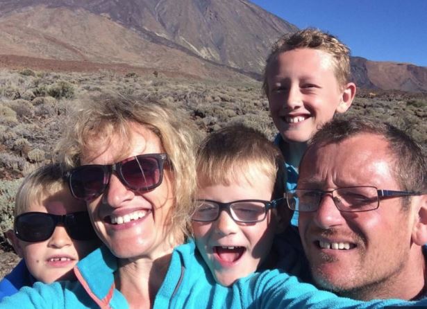Family: Corey loved hillwalking with his parents and younger brothers.
