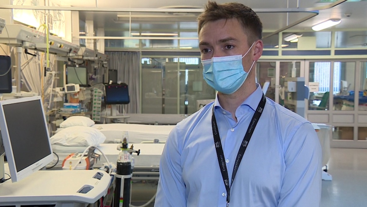 'Very difficult': Dr Lee Allen spoke about the mental impact of the pandemic on staff.