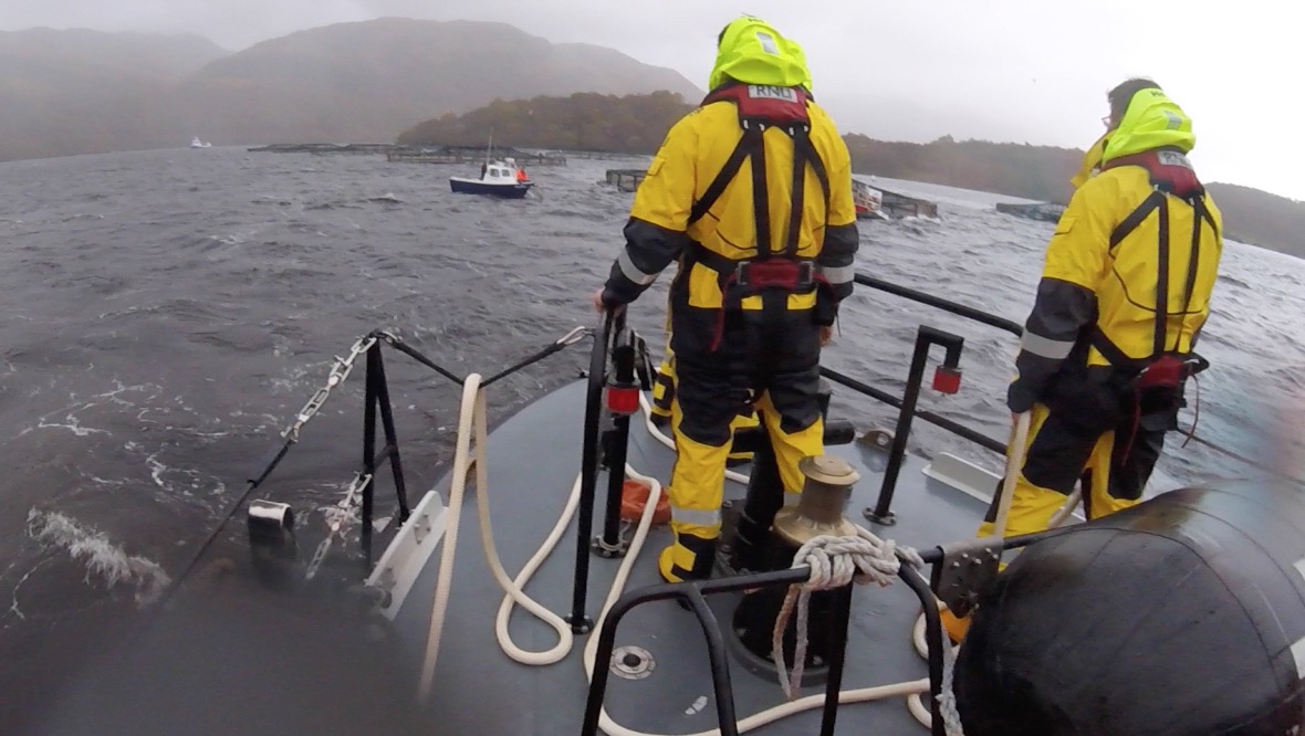 Group rescued from fishing boat as Storm Aiden swept in