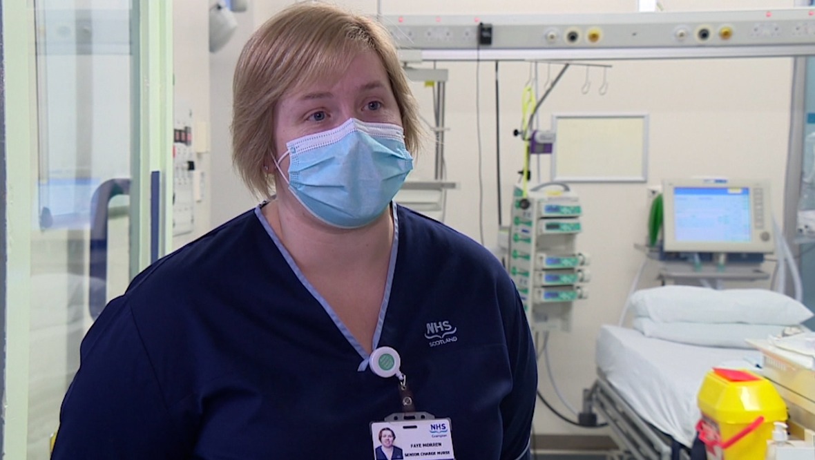 Pressures: Nurse Faye Morren said staff 'don't switch off' after a shift. 