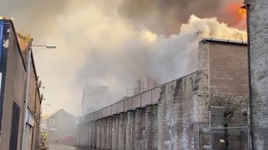 Firefighters tackling large blaze at former bingo hall