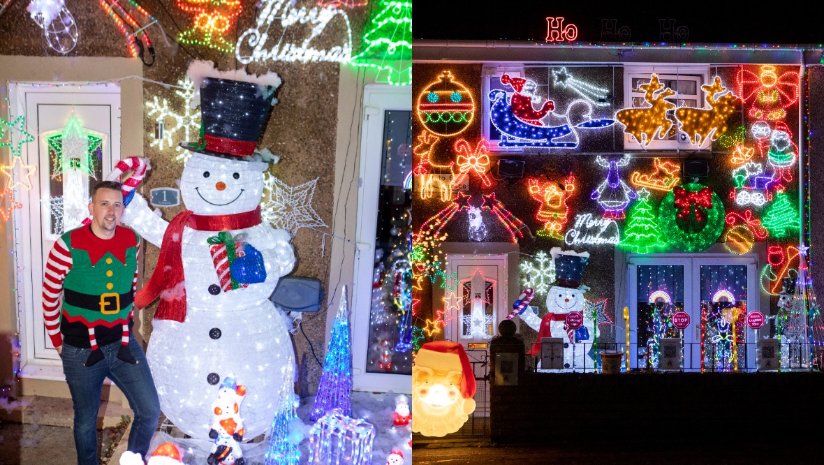 Iain switched his lights on early this year to cheer up his neighbours.