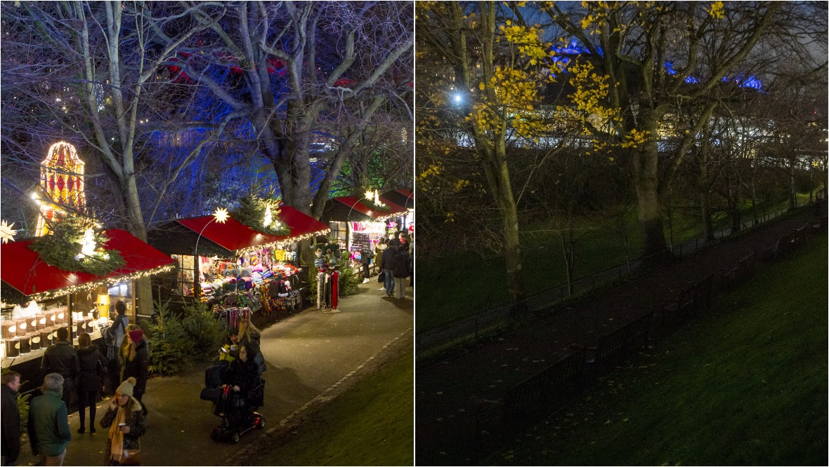 Comparison: The disheartening photos give a gloomy look at Christmas 2020 so far.
