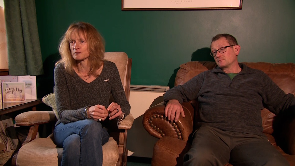 Plea: Kerry and Adam Liversedge shared their story with STV News.