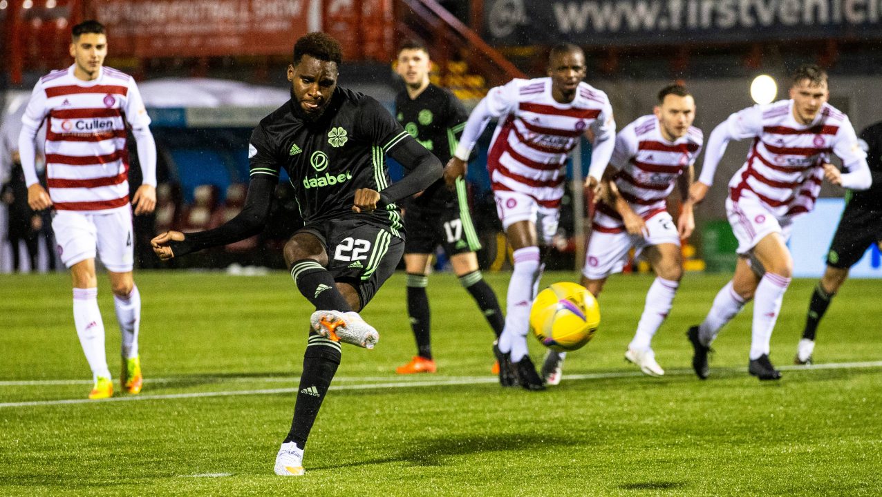 Celtic break down Hamilton to stay in touch with Rangers