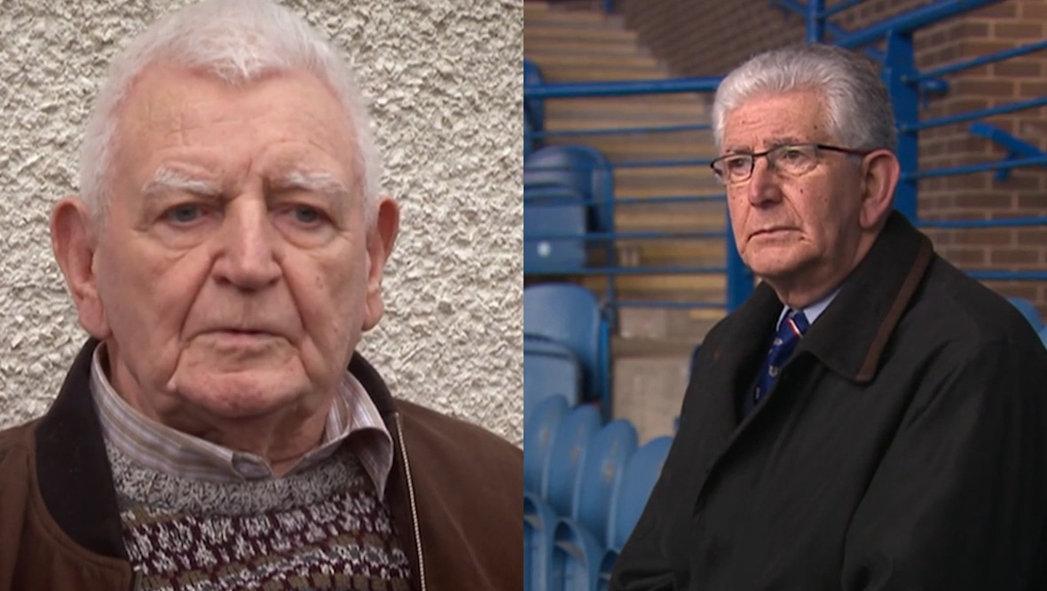 Robert Campbell (left) and Ian Loch both survived the Ibrox Disaster.