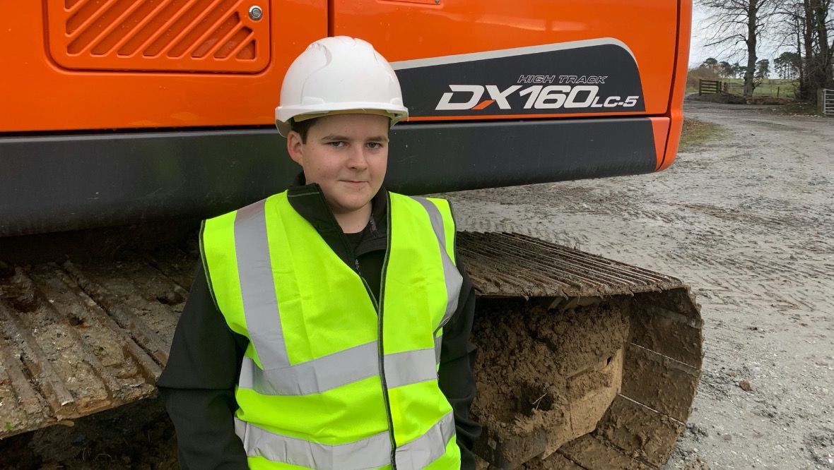 Construction: Jamie has loved diggers since he was a young boy.