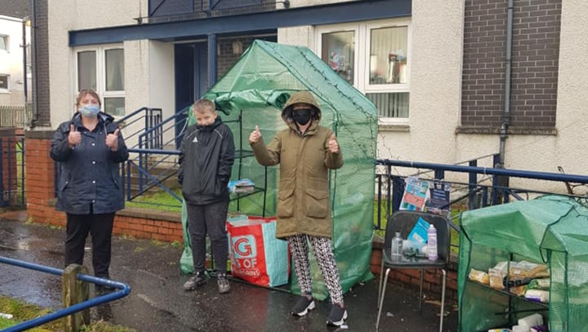 Share and care: Margaret, Maureen and her grandson Aidan.