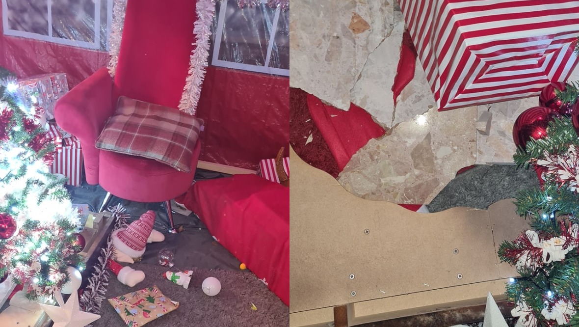 Vandals destroy Santa’s grotto raising funds for sick kids