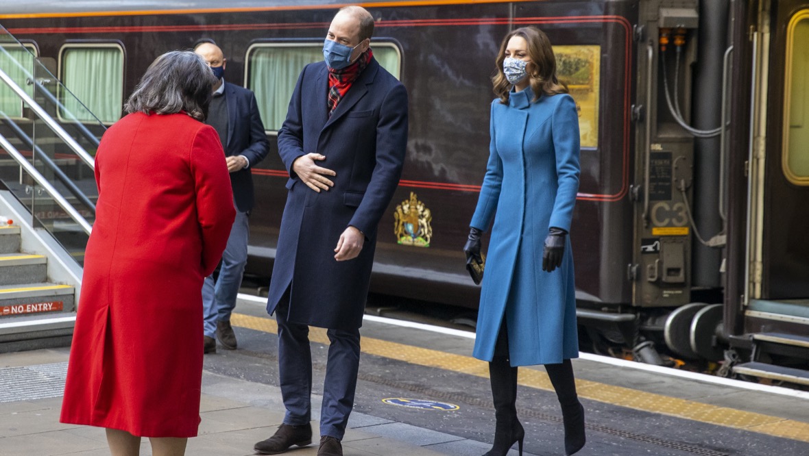 Edinburgh: The couple have embarked on a royal train tour.