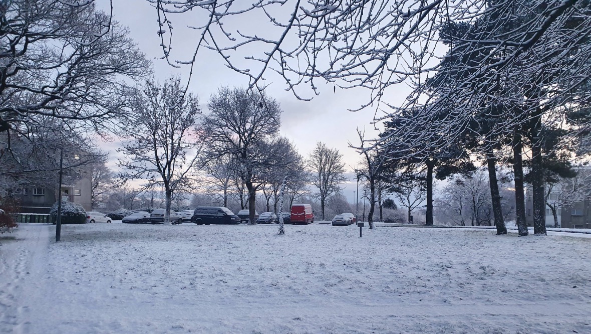 Snow: The Met Office issued a weather warning.
