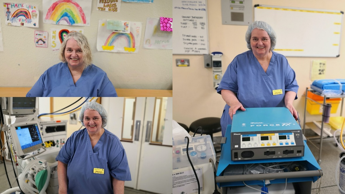 Life-saver: Ms Jackson has spent her entire career at Glasgow Royal Infirmary.