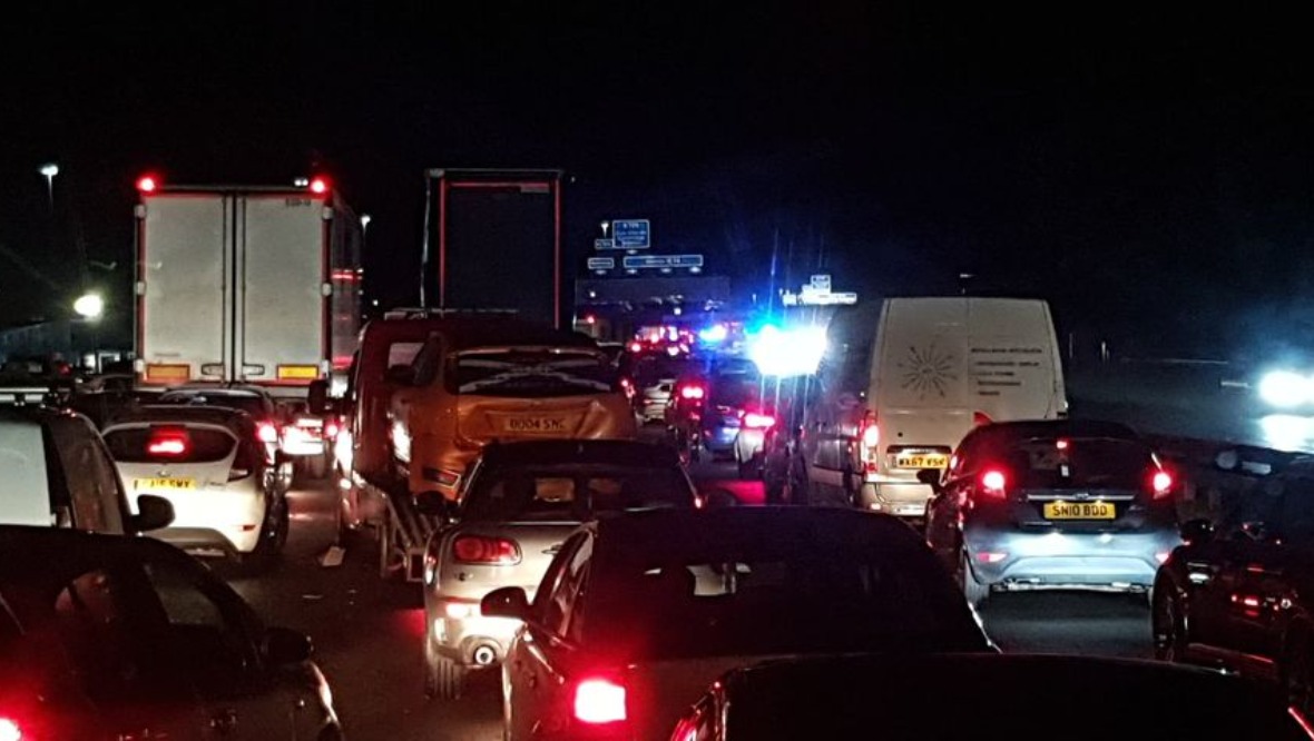 Several people injured in multi-vehicle motorway crash