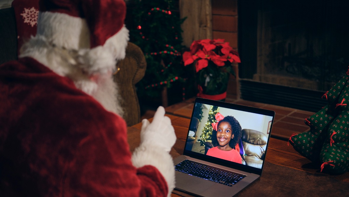 Children can have a Zoom call with Santa.