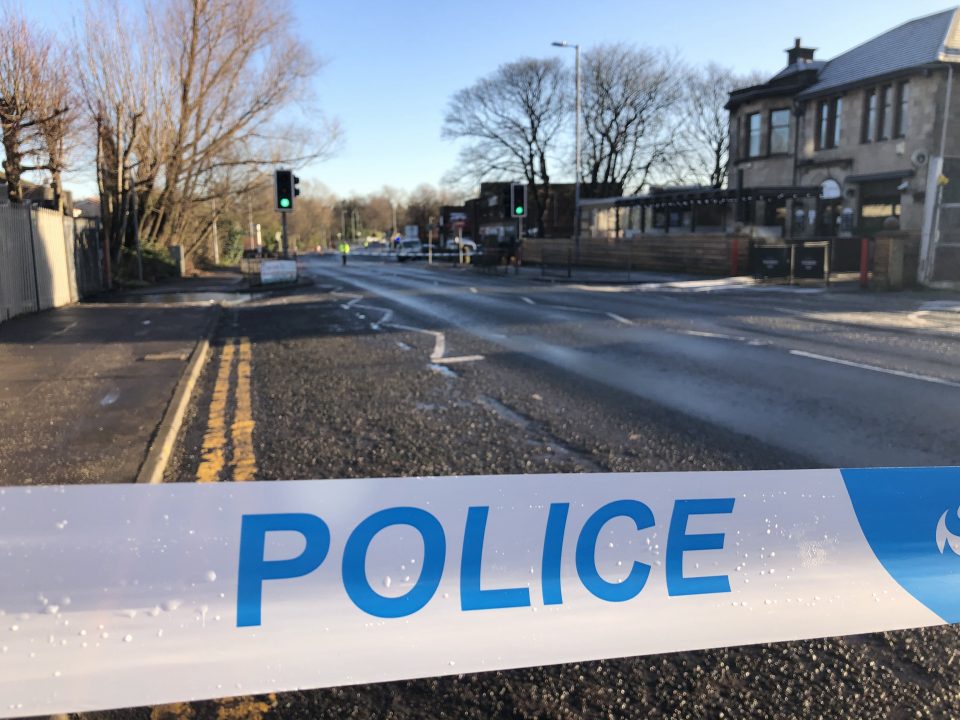 Police responded to report of two men injured outside the One Stop shop in Tollcross Road.