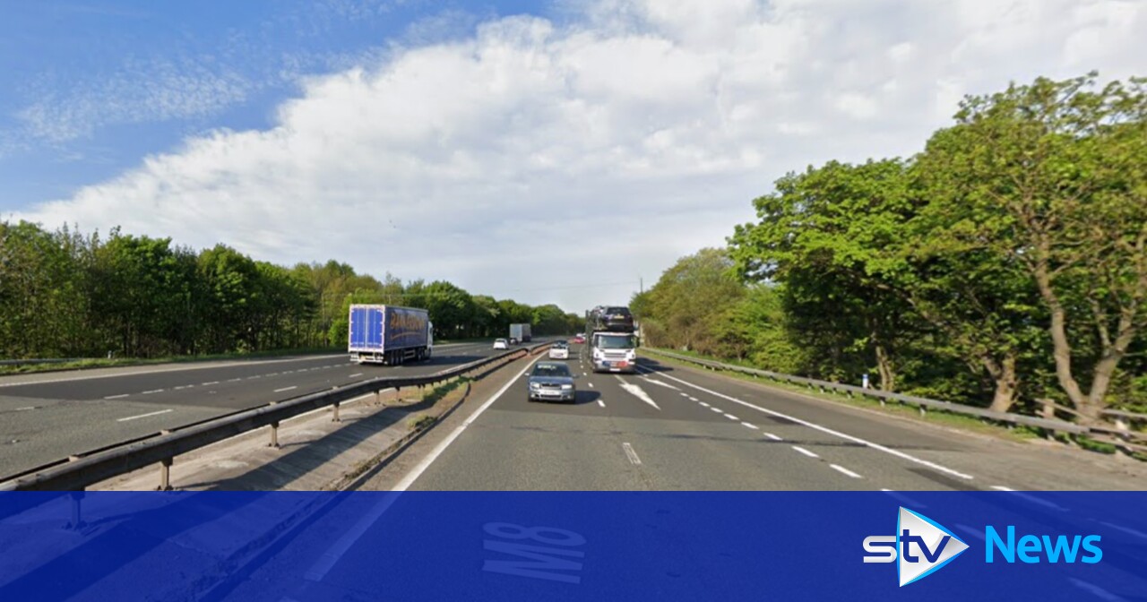 Man dies after being hit by number of vehicles on M8 | STV News