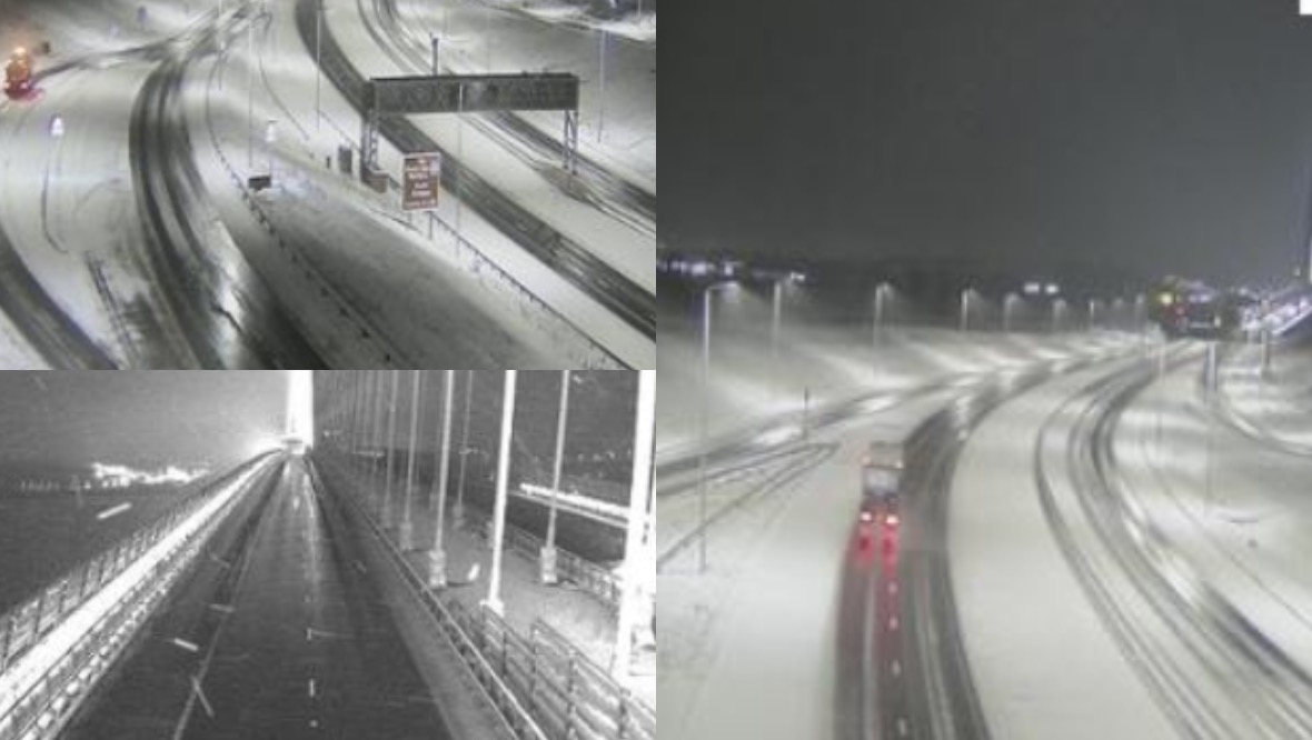 Road closures and delays as snow sweeps in across Scotland