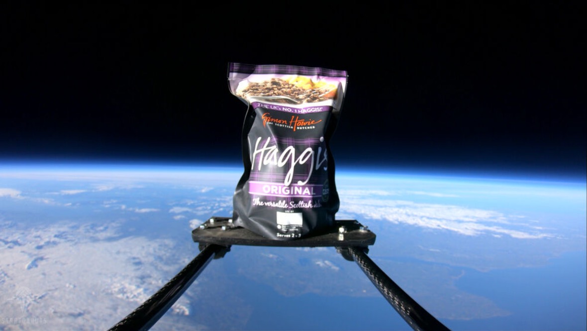 Haggis launched to the edge of space for Burns Night