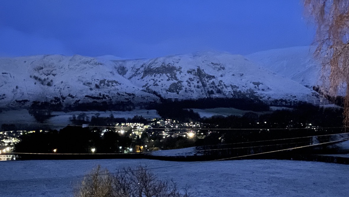 Snow, Scotland, Ochil Hills.