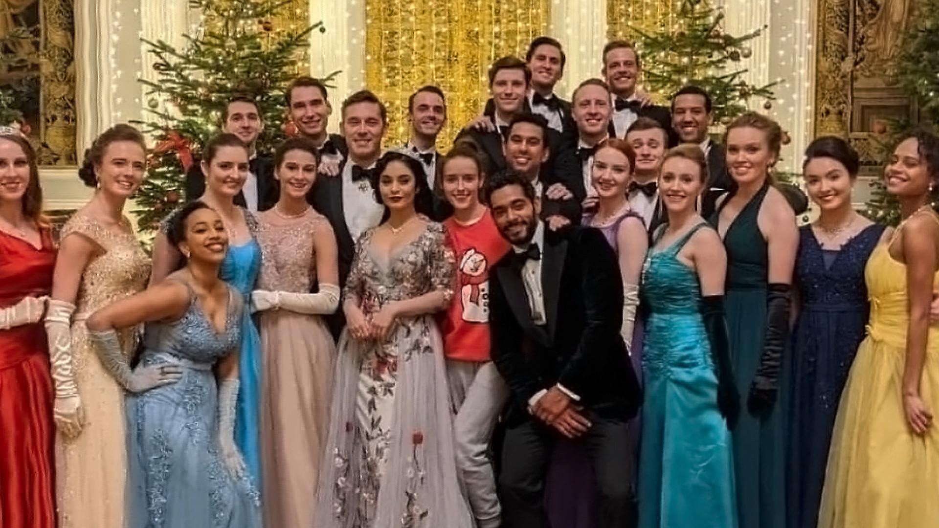 Dancer Evangeline Hoggan (third from right) is pictured with Vanessa Hudgens.