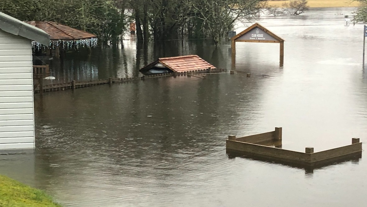 Images online showed areas in Callander submerged in water.
