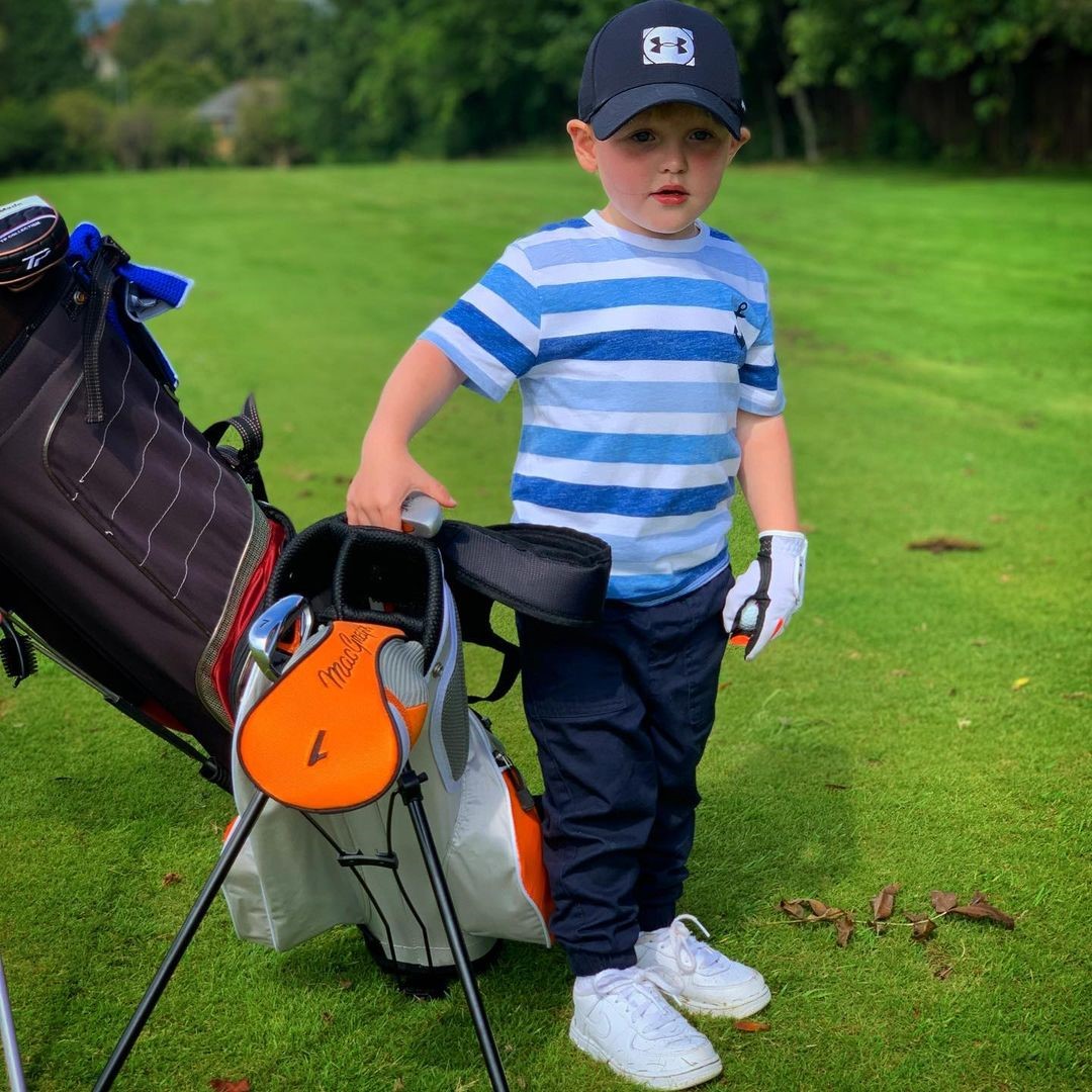 Arlo is a golf fanatic after his dad introduced him to watching the sport on television. Credit: @The_Wee_Golfer