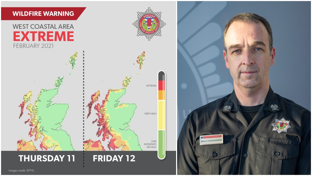 Bruce Farquharson has warned of a risk of wildfires in the west. 