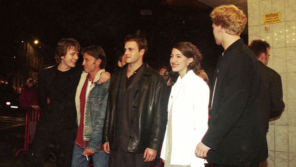 Kelly Macdonald with other Trainspotting stars at its premiere in 1996.