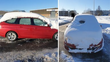 ‘Disbelief’ after man caught ‘driving car covered in snow’