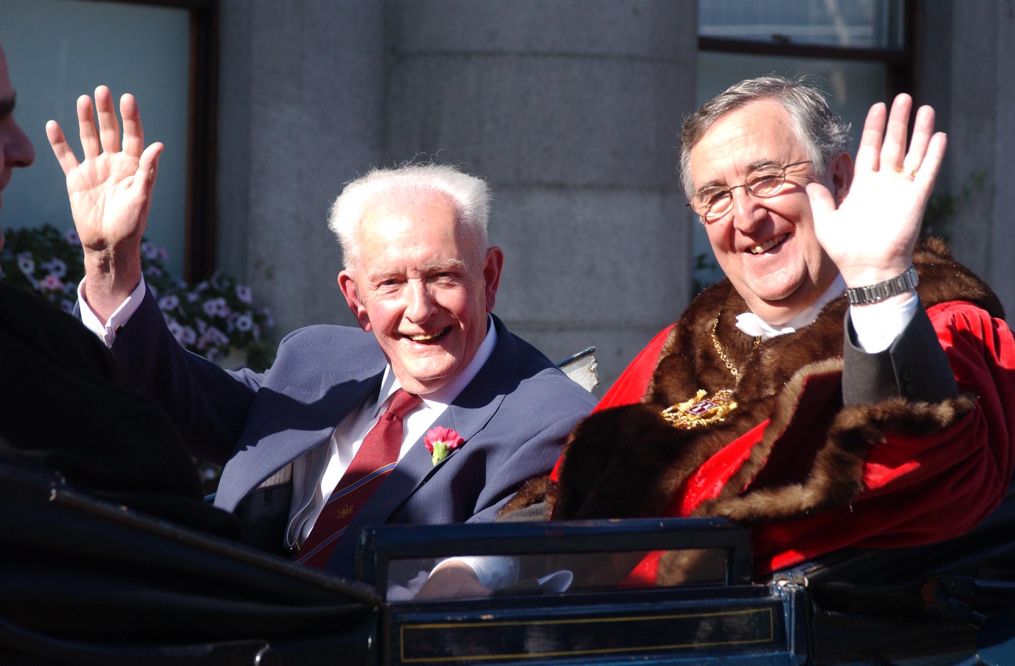 Professor John Mallard with the Lord Provost of Aberdeen.