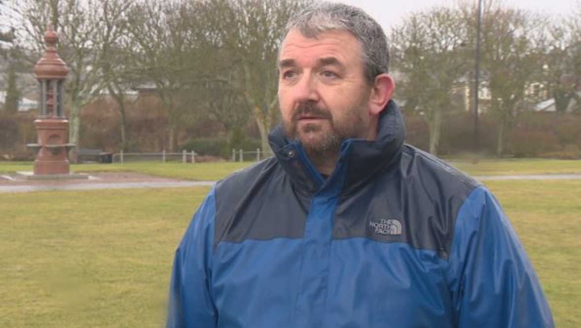 Treasure hunter: George Taylor found the ring on Carnoustie Beach.