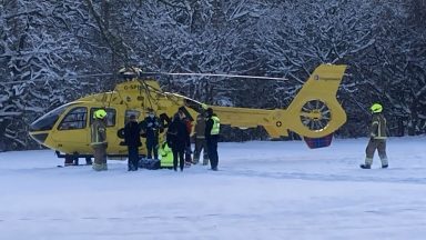 Boy injured sledging at golf course airlifted to hospital