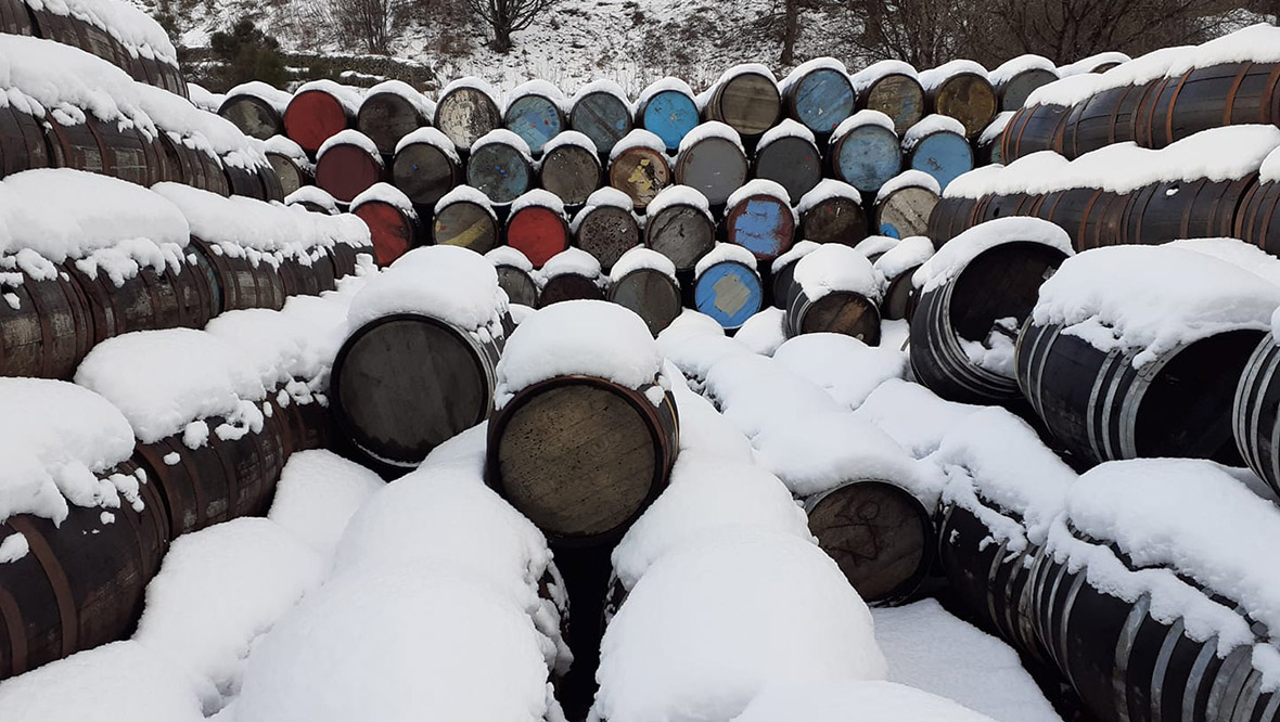 Colourful cask ends in a snowy Keith