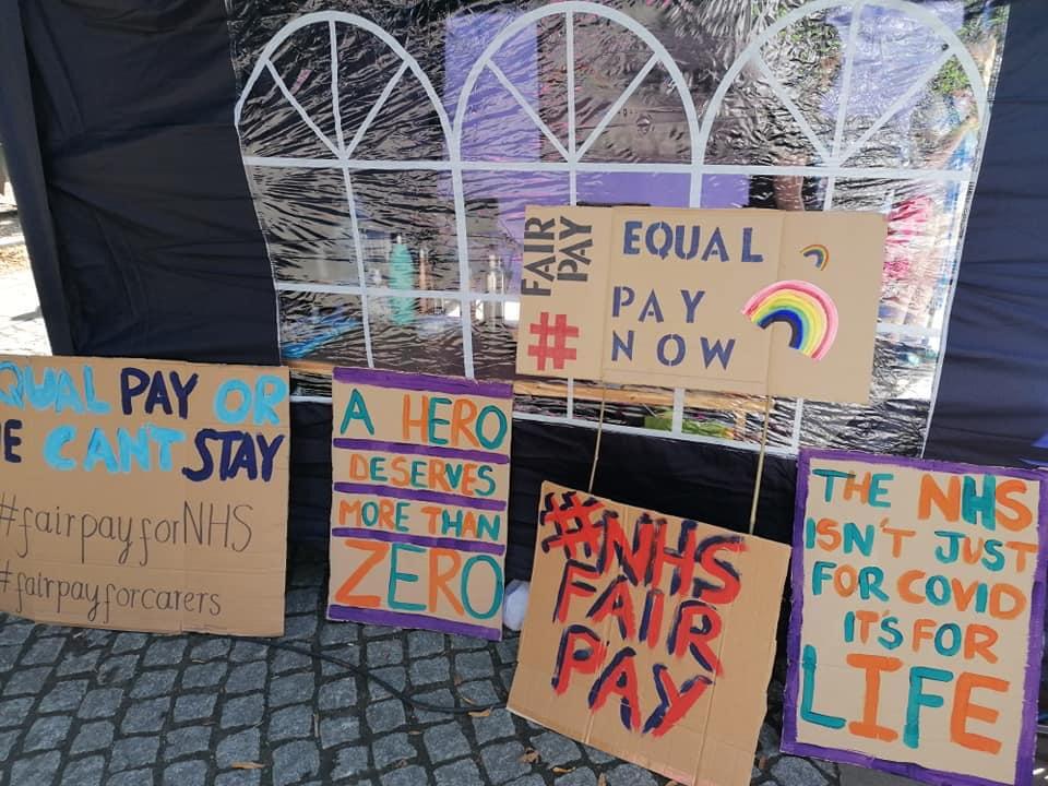 NHS Workers Say No protest in Glasgow Green (NHS Workers Say No)