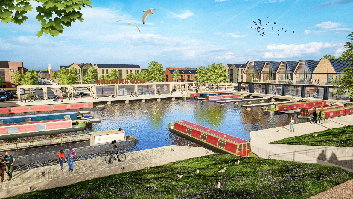 Marina: The development is one of the largest currently under way in the UK.