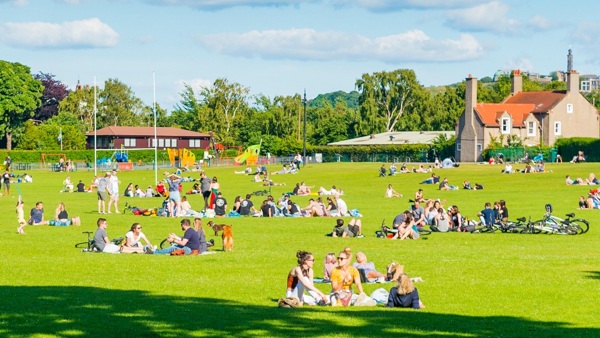 Inverleith Park: Scots are able to leave their local authority area for socialising, recreation or exercise.