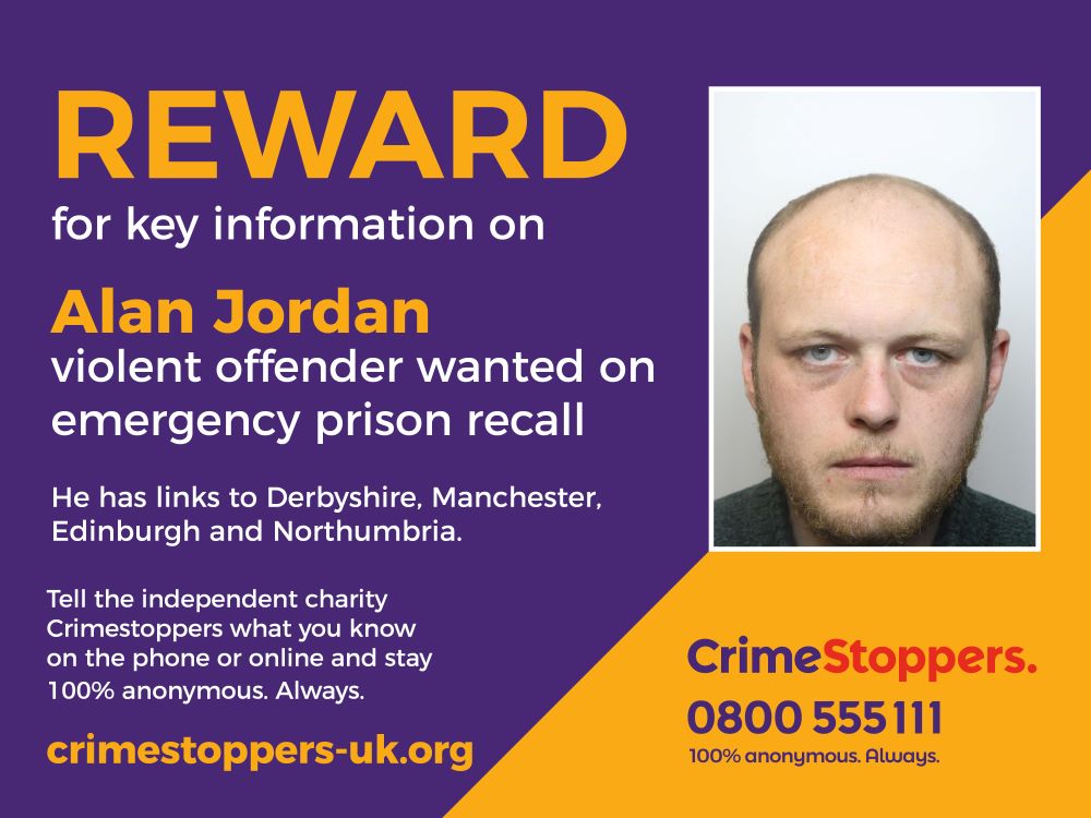 CrimeStoppers is offering a reward for information on Alan Jordan's location (CrimeStoppers)