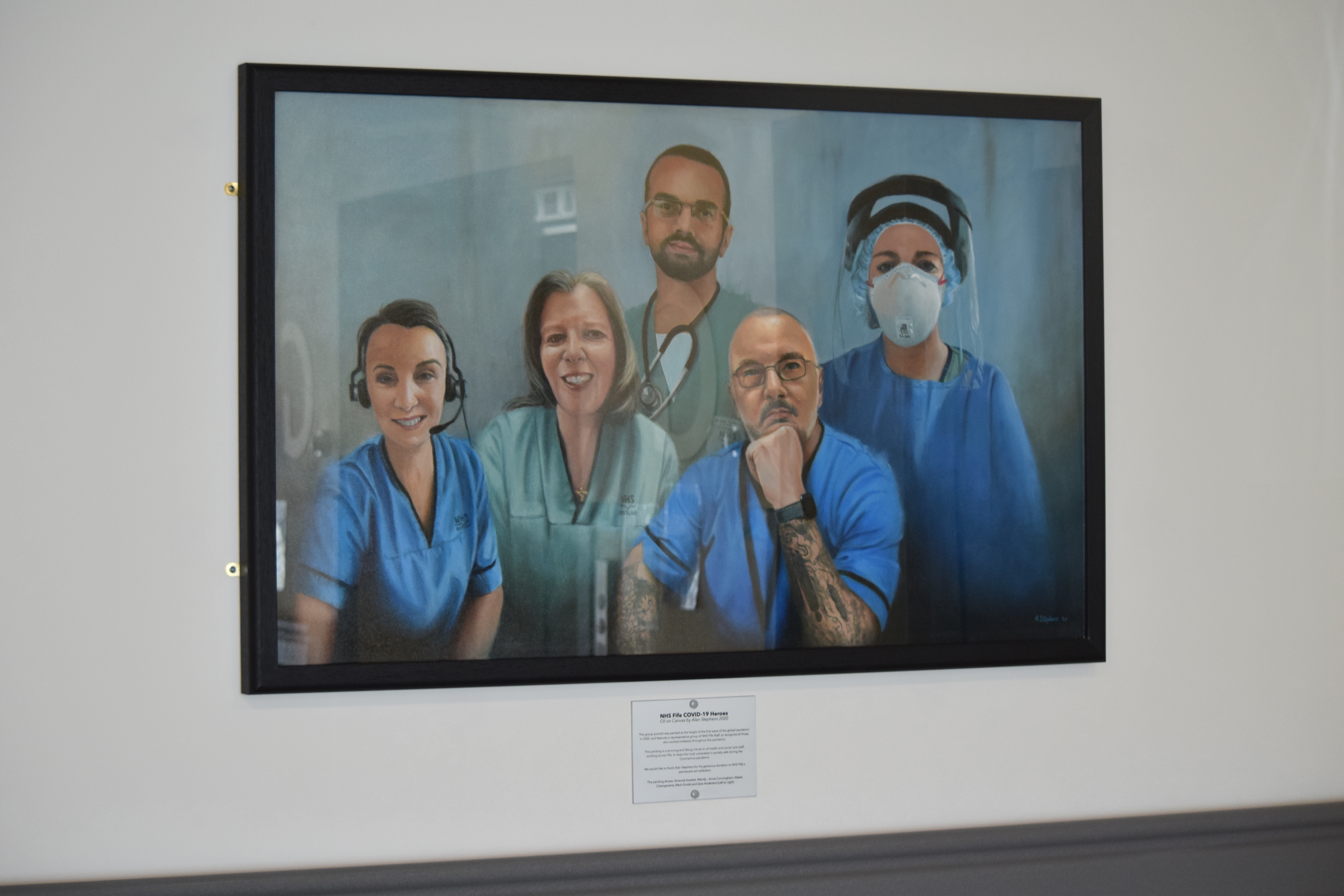 The artwork is located in the main thoroughfare leading to the hospital’s inpatient wards, in the newest wing of Victoria Hospital (Alan Stephens/NHS Fife)