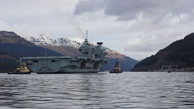 HMS Queen Elizabeth makes first visit to western Scotland