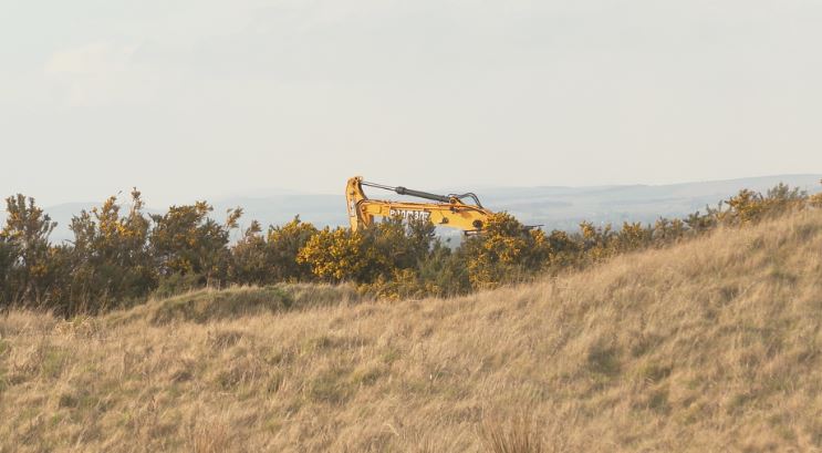 Police were called after the discovery was made next to Castle Golf Club.