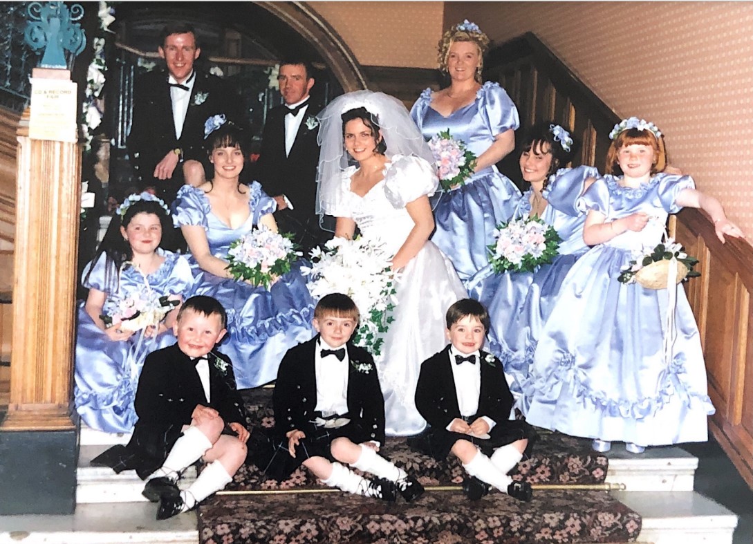 Louise O'Connell's wedding on April 26, 1997. 