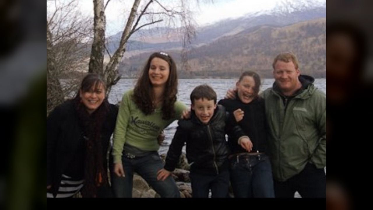 Eilidh Brown and her family.