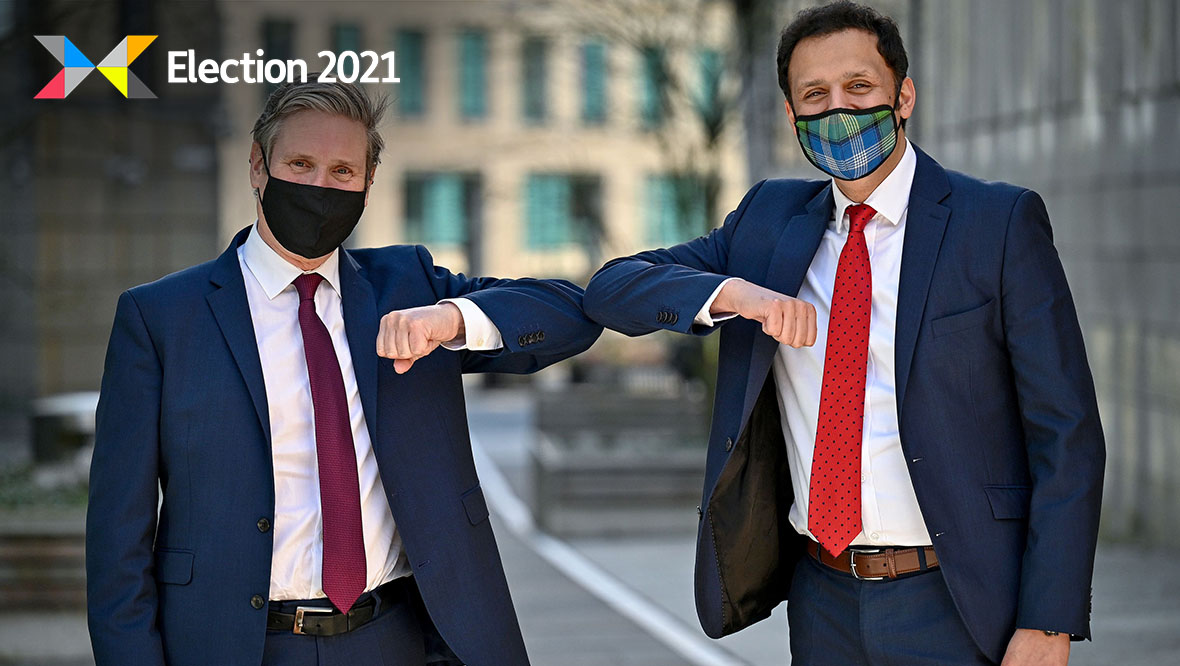 Single Use. Sir Keir Starmer, left, and Scottish Labour leader Anas Sarwar have set out their plans to create thousands of jobs in Scotland.