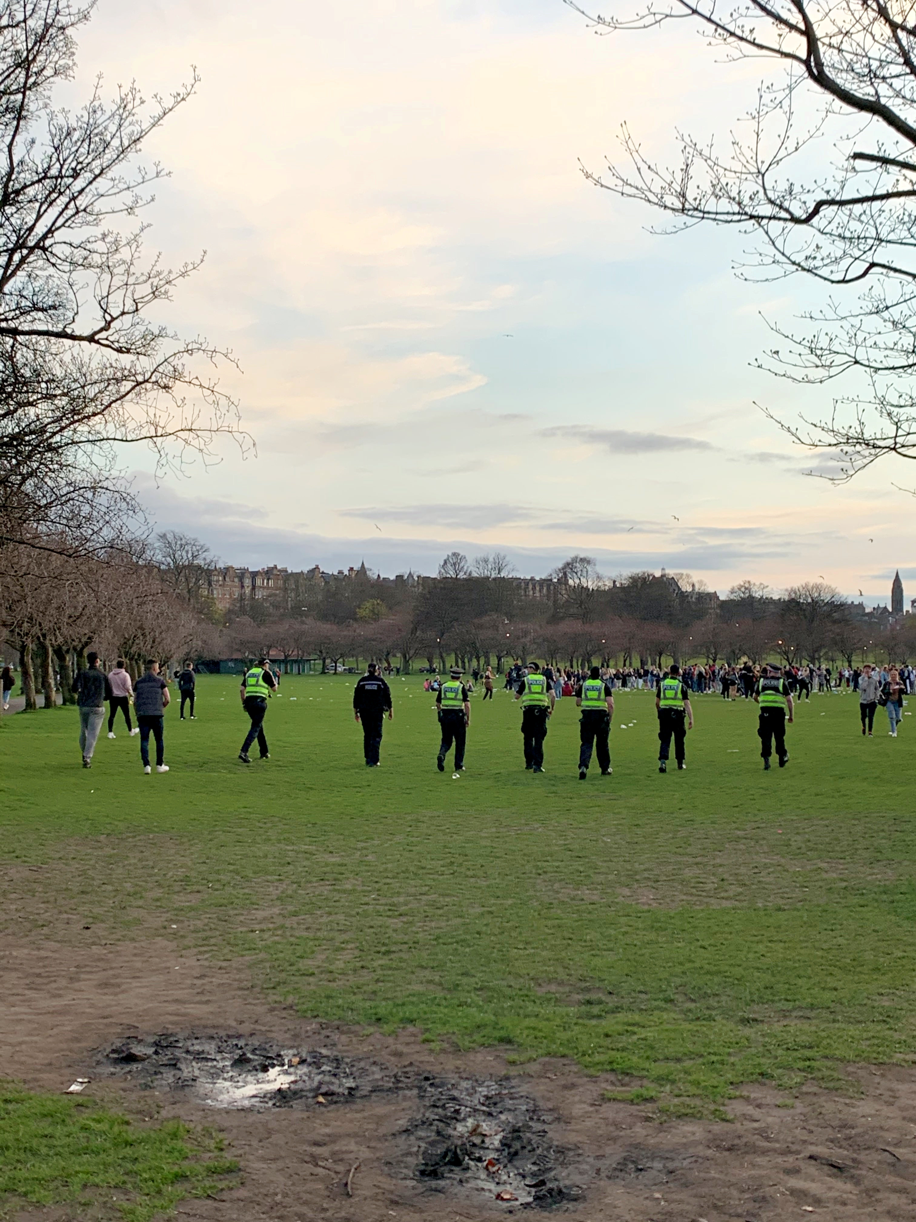 Huge crowds gathered at the Meadows in Edinburgh.