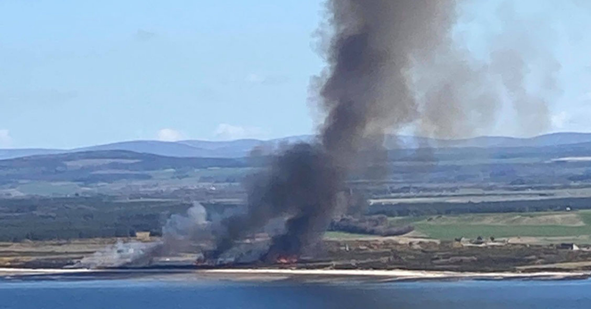 Emergency services tackle huge wildfire near army barracks