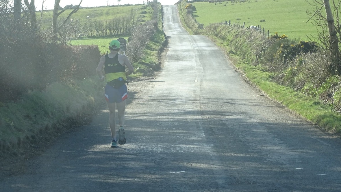 Dave found the challenge gruelling around the 30-mile mark.