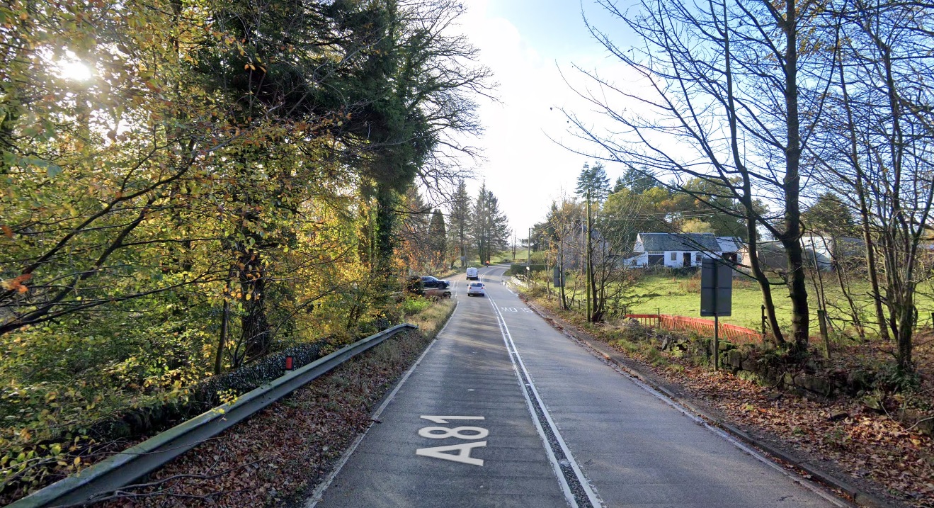 Craigmaddie Road, near to its junction with Strathblane Road.