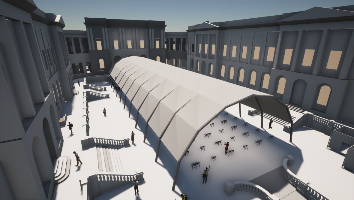 Old College Quad: What the performance venue could look like.