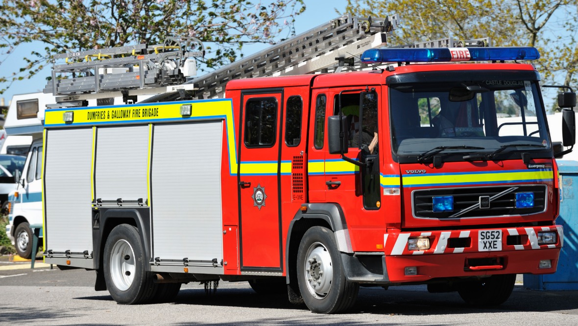 Firefighters rush to scene of house fire on Bonfire Night