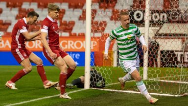 Griffiths leaves it late as Celtic snatch draw at Aberdeen